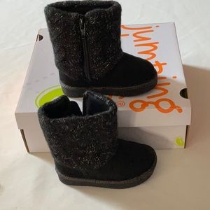 Jumping beans reaggan toddlers Girls winter boots black size 5T